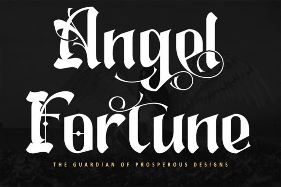 Angel Fortune: Crafting Visual Stories with Blackletter Elegance