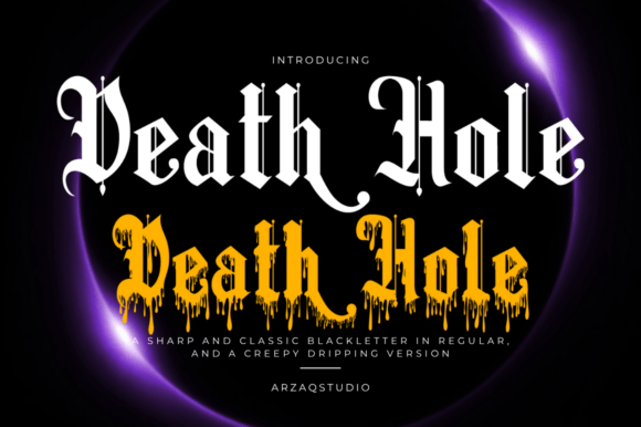 Black Hole Font: Gothic Intensity Meets Horror Drip