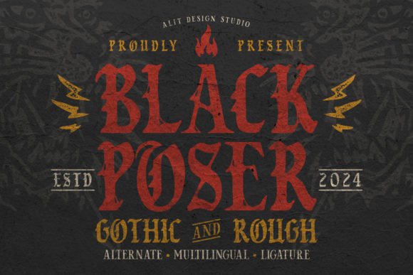 Black Poser: Crafting Bold Brand Stories with a Modern Blackletter Typeface