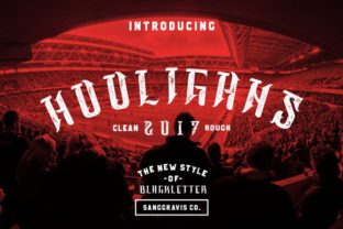 Hooligans Font: Bold Blackletter for Fearless Designers