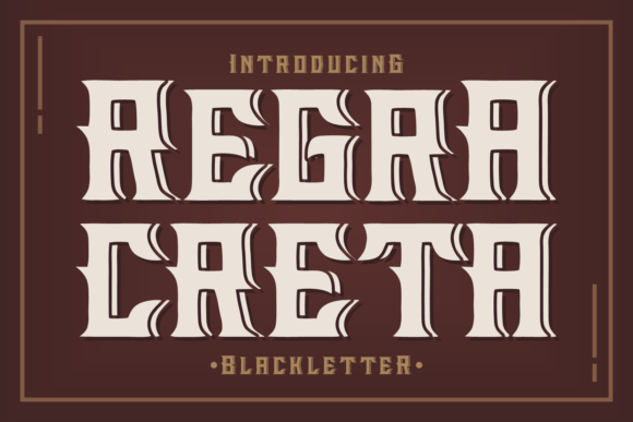 Regra Creta: The 3D Blackletter Font for Bold Projects